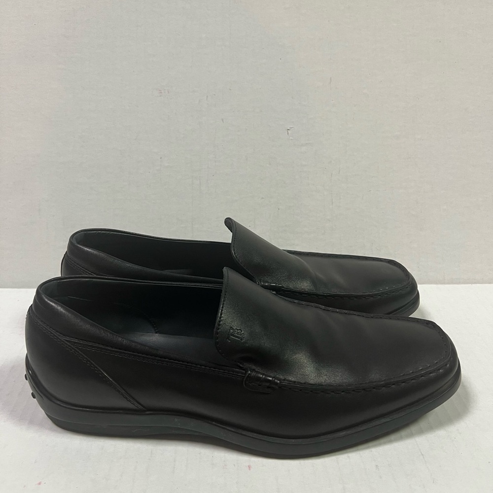 Tod's Black Leather Slip-On Loafers